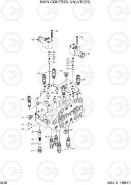 2310 MAIN CONTROL VALVE(2/3) R95W-3, Hyundai