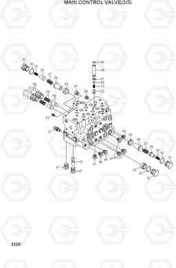 2320 MAIN CONTROL VALVE(3/3) R95W-3, Hyundai