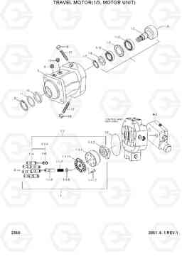 2360 TRAVEL MOTOR(1/3, MOTOR UNIT) R95W-3, Hyundai