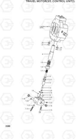 2380 TRAVEL MOTOR(3/3, CONTROL UNIT 2) R95W-3, Hyundai