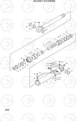 2420 BUCKET CYLINDER R95W-3, Hyundai