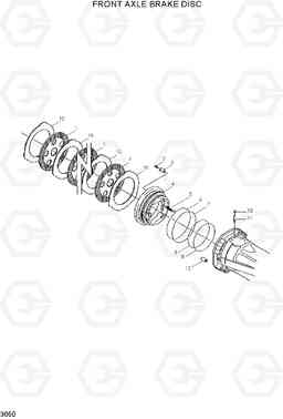 3050 FRONT AXLE BRAKE DISC R95W-3, Hyundai