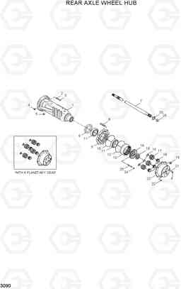 3090 REAR AXLE WHEEL HUB R95W-3, Hyundai