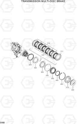 3160 TRANSMISSION MULTI-DISC BRAKE R95W-3, Hyundai