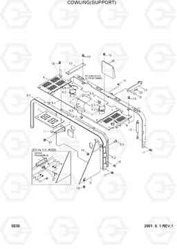 5030 COWLING(SUPPORT) R95W-3, Hyundai