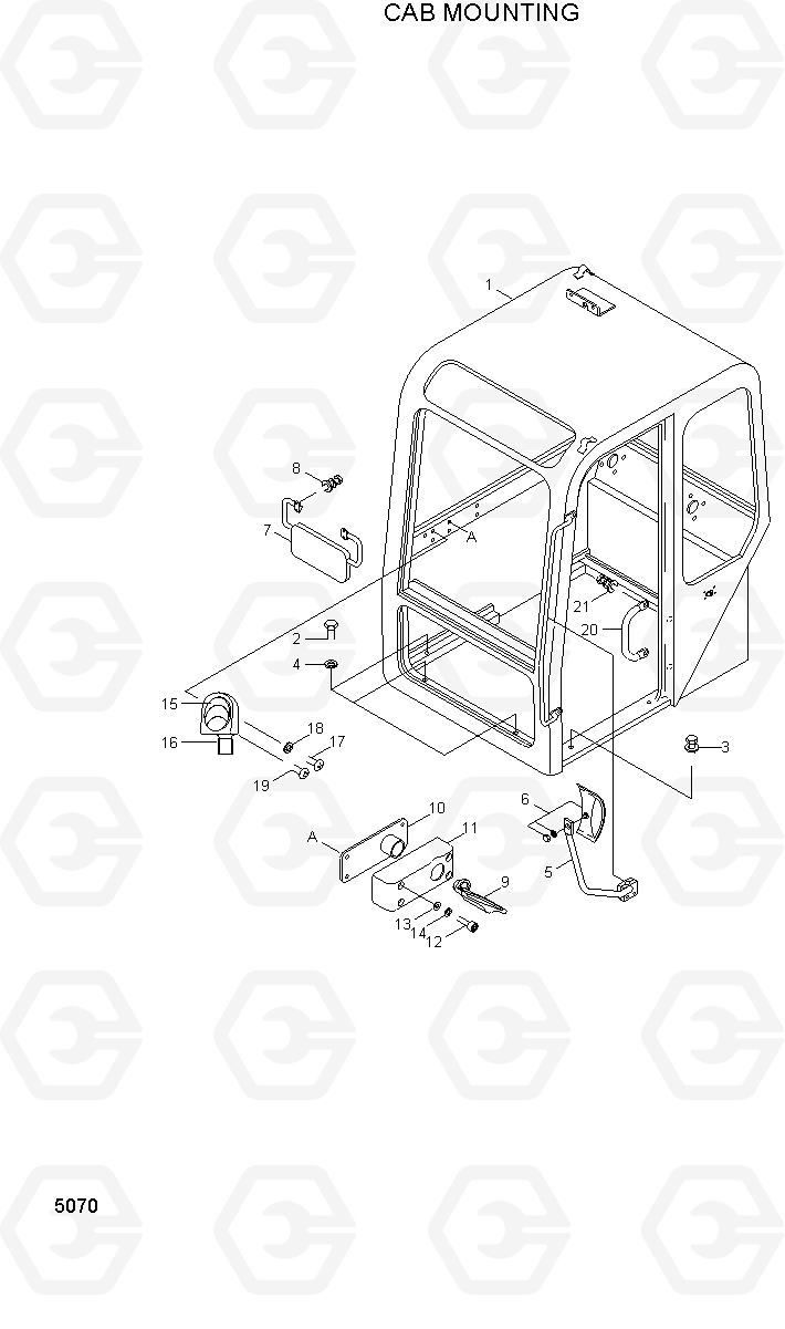 5070 CAB MOUNTING R95W-3, Hyundai