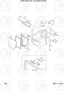 5090 CAB ASSY(2/7, SLIDING DOOR) R95W-3, Hyundai