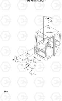 5140 CAB ASSY(7/7, DUCT) R95W-3, Hyundai