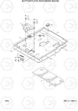 5165 BOTTOM PLATE ASSY(MONO BOOM) R95W-3, Hyundai