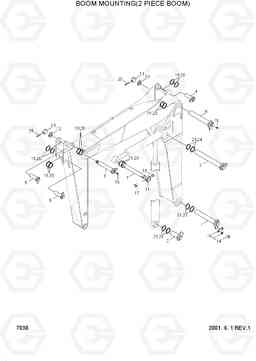 7030 BOOM MOUNTING(2 PIECE BOOM) R95W-3, Hyundai