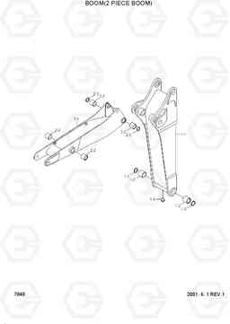 7040 BOOM(2 PIECE BOOM) R95W-3, Hyundai