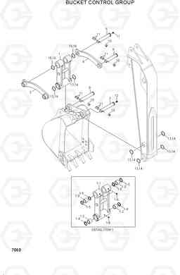 7060 BUCKET CONTROL GROUP R95W-3, Hyundai