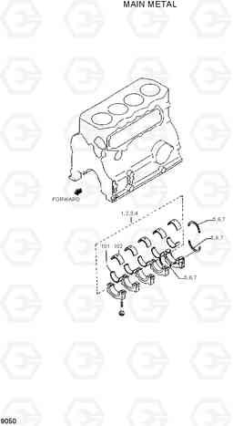 9050 MAIN METAL R95W-3, Hyundai