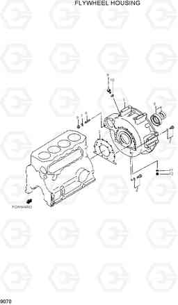 9070 FLYWHEEL HOUSING R95W-3, Hyundai