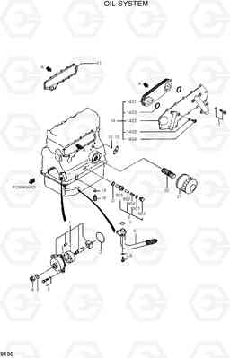 9130 OIL SYSTEM R95W-3, Hyundai