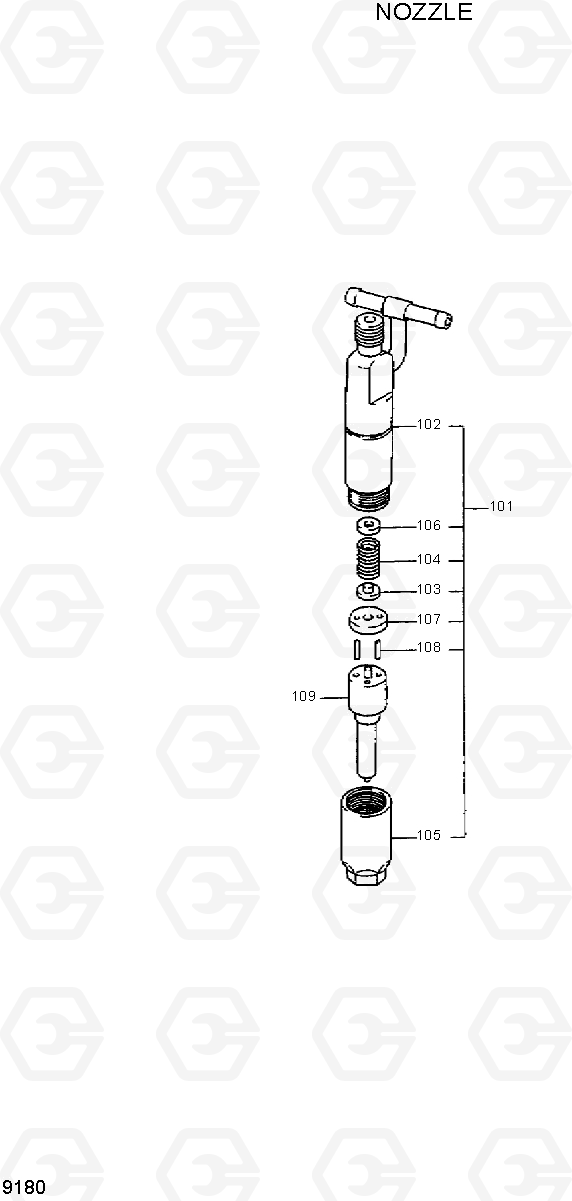 9180 NOZZLE R95W-3, Hyundai