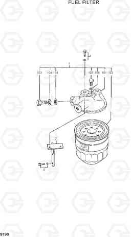 9190 FUEL FILTER R95W-3, Hyundai