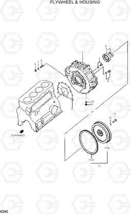 9240 FLYWHEEL & HOUSING R95W-3, Hyundai