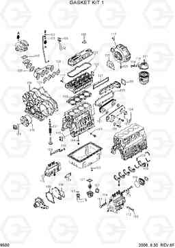 9500 GASKET KIT 1 R95W-3, Hyundai