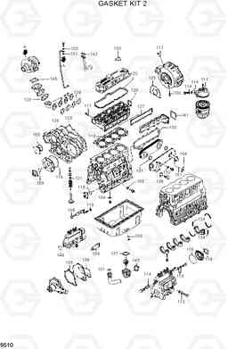 9510 GASKET KIT 2 R95W-3, Hyundai