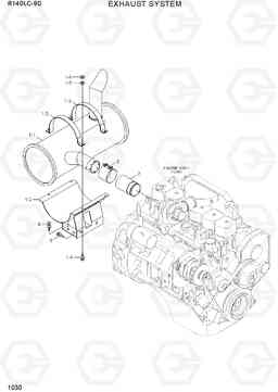 1030 EXHAUST SYSTEM R140LC-9S(BRAZIL), Hyundai