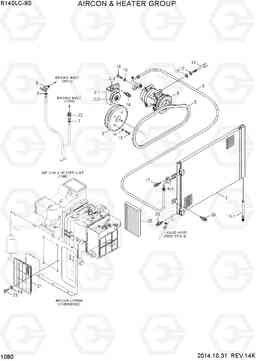 1080 AIRCON & HEATER GROUP R140LC-9S(BRAZIL), Hyundai