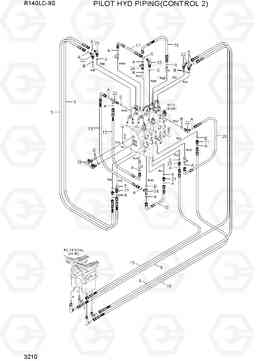 3210 PILOT HYD PIPING(CONTROL 2) R140LC-9S(BRAZIL), Hyundai