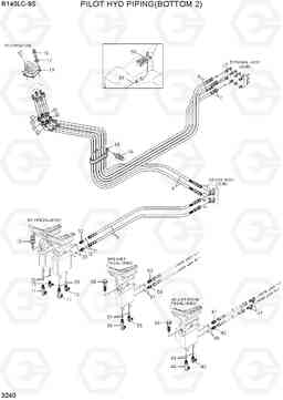 3240 PILOT HYD PIPING(BOTTOM 2) R140LC-9S(BRAZIL), Hyundai