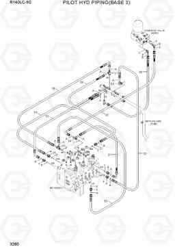 3280 PILOT HYD PIPING(BASE 3) R140LC-9S(BRAZIL), Hyundai