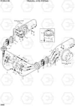 3300 TRAVEL HYD PIPING R140LC-9S(BRAZIL), Hyundai