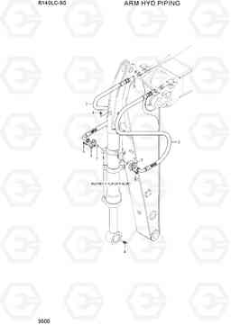 3500 ARM HYD PIPING R140LC-9S(BRAZIL), Hyundai