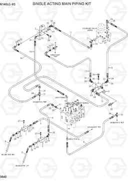 3640 SINGLE ACTING MAIN PIPING KIT R140LC-9S(BRAZIL), Hyundai