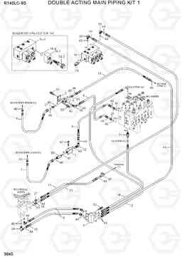 3645 DOUBLE ACTING MAIN PIPING KIT 1 R140LC-9S(BRAZIL), Hyundai