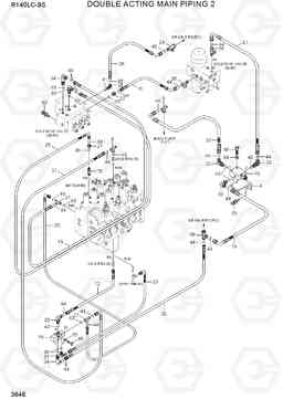 3646 DOUBLE ACTING MAIN PIPING KIT 2 R140LC-9S(BRAZIL), Hyundai