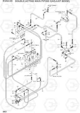 3651 DOUBLE ACTING MAIN PIPING 2(ADJUST BOOM) R140LC-9S(BRAZIL), Hyundai