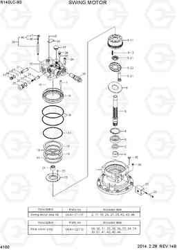 4100 SWING MOTOR R140LC-9S(BRAZIL), Hyundai