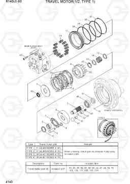 4140 TRAVEL MOTOR(1/2, TYPE 1) R140LC-9S(BRAZIL), Hyundai