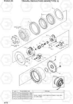 4172 TRAVEL REDUCTION GEAR (TYPE 2) R140LC-9S(BRAZIL), Hyundai