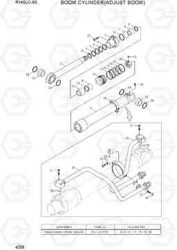 4205 BOOM CYLINDER(ADJUST BOOM) R140LC-9S(BRAZIL), Hyundai