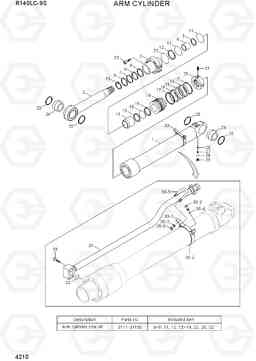 4210 ARM CYLINDER R140LC-9S(BRAZIL), Hyundai