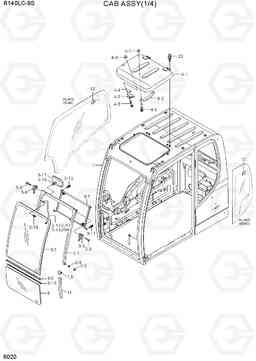 6020 CAB ASSY(1/4) R140LC-9S(BRAZIL), Hyundai