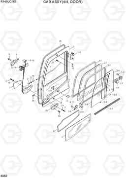 6050 CAB ASSY(4/4, DOOR) R140LC-9S(BRAZIL), Hyundai