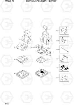 6155 SEAT(SUSPENSION, HEATED) R140LC-9S(BRAZIL), Hyundai