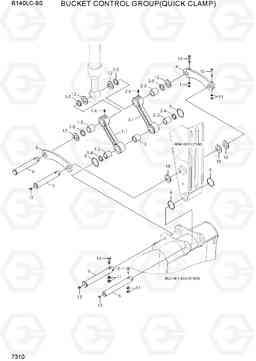 7310 BUCKET CONTROL GROUP(QUICK CLAMP) R140LC-9S(BRAZIL), Hyundai