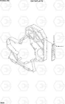 9020 DATAPLATE R140LC-9S(BRAZIL), Hyundai