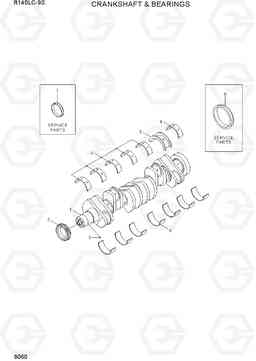 9060 CRANKSHAFT & BEARINGS R140LC-9S(BRAZIL), Hyundai