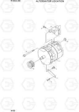 9150 ALTERNATOR LOCATION R140LC-9S(BRAZIL), Hyundai