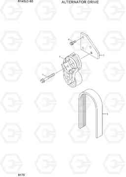 9170 ALTERNATOR DRIVE R140LC-9S(BRAZIL), Hyundai