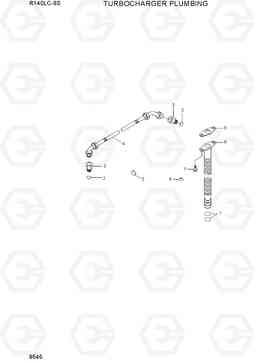 9545 TURBOCHARGER PLUMPING R140LC-9S(BRAZIL), Hyundai