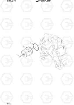 9610 WATER PUMP R140LC-9S(BRAZIL), Hyundai
